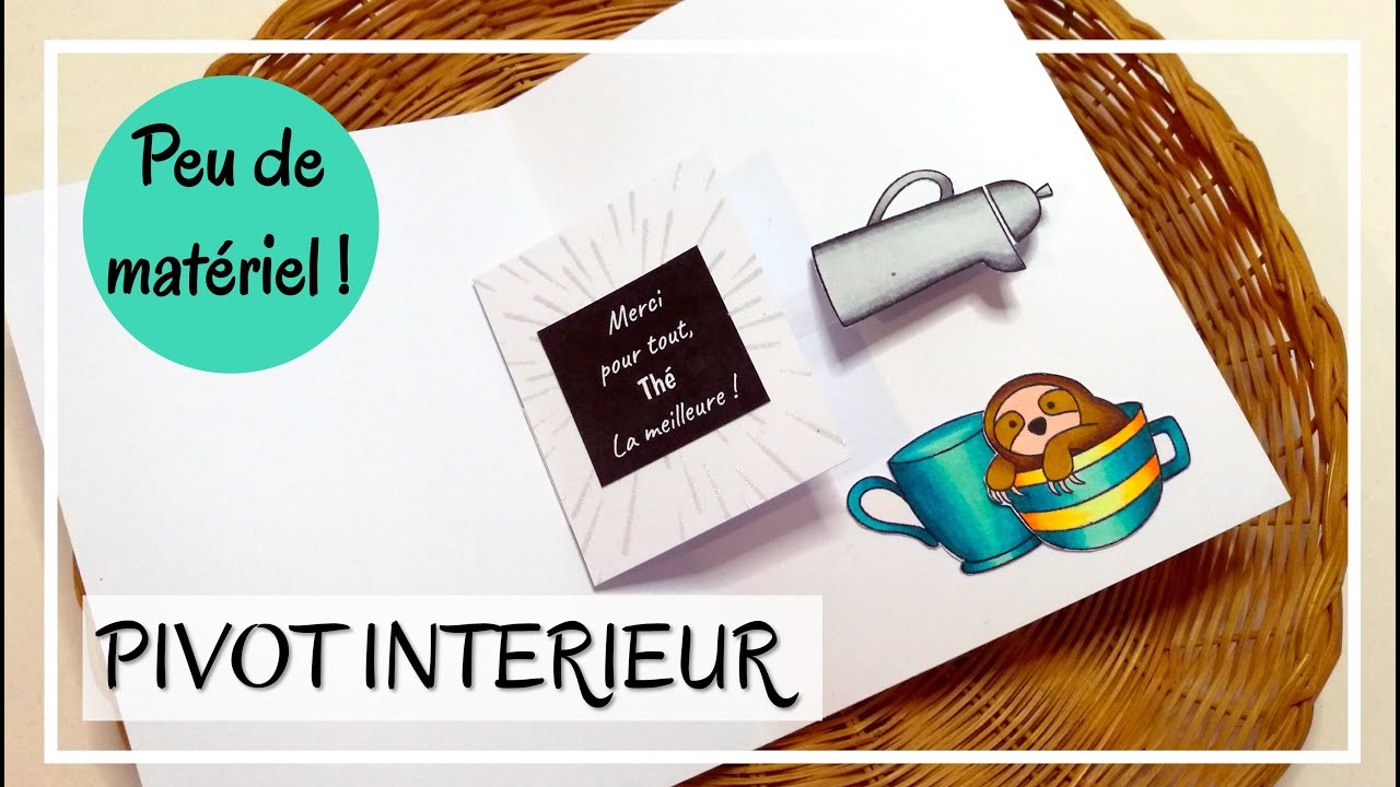 TUTO CARTE : Carte INTERACTIVE avec PIVOT INTERIEUR ! Très peu de matériel ! Très ORIGINAL ! Scrap