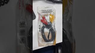 Techstar 3Rca Av Cords Black 1.5Mtr Av Cords Ap Electronics Shorts