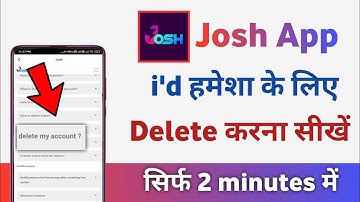 Josh app account delete kaise kare | how to delete josh video