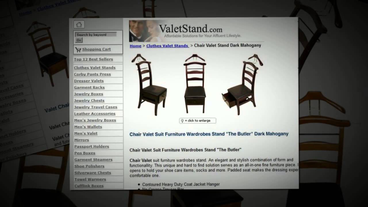 Chair Valet Stand Valetstand Com 1 888 689 4450 Youtube