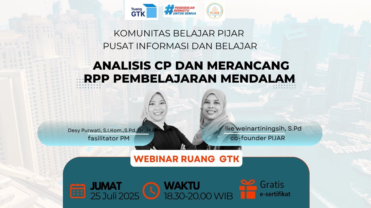 Webinar Analisis CP dan Merancang RPP Pembelajaran Mendalam - YouTube