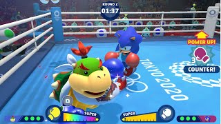 Mario & Sonic At The Olympic Games Tokyo 2020 Boxing Bowser jr  VS Metal Sonic Amy & Sonic Gameplay