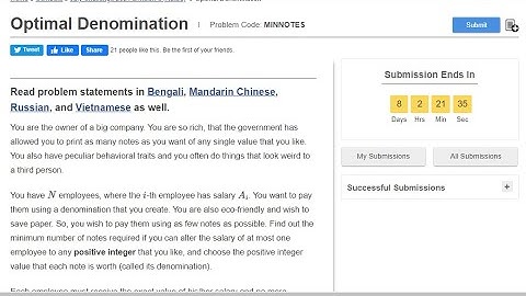 OPTIMAL DENOMINATION PART 2 | CODECHEF JULY LONG CHALLENGE