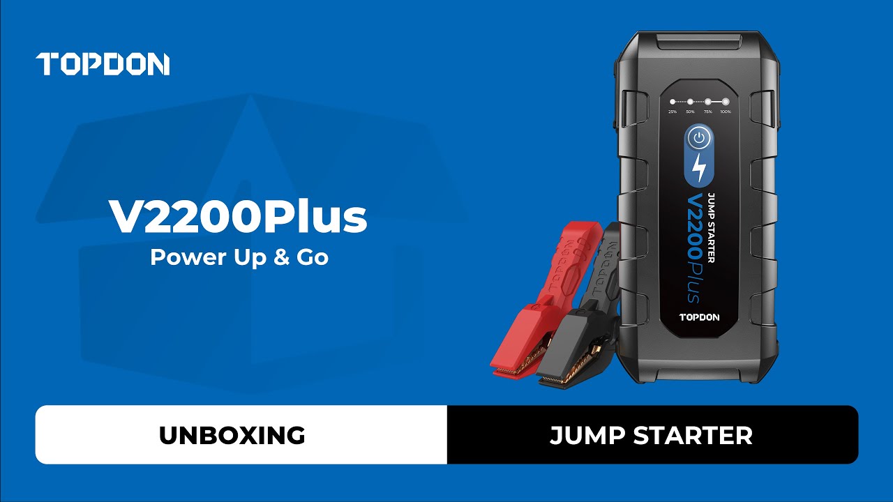 TOPDON V2200Plus Unboxing 2 In 1 Jump Starter & Battery