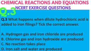 What happens when dilute hydrochloric acid is added to iron filings?