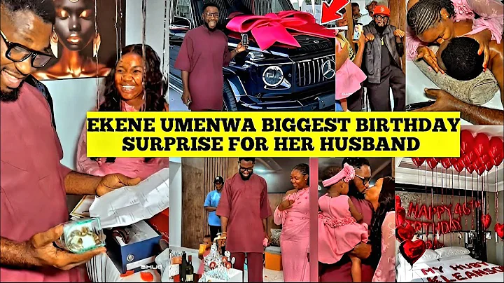 EKENE UMENWA SURPRISES HER HUSBAND WITH A BRAND NEW CAR TO CELEBRATE HIS 46TH BIRTHDAY 