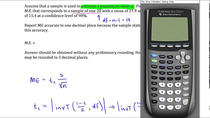 Confidence Intervals: Mean: Find Margin of Error