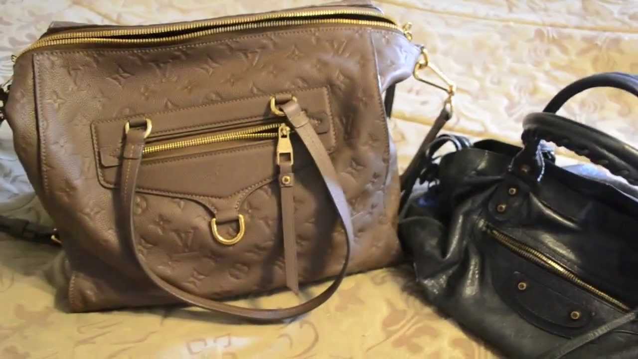 Louis Vuitton Lumineuse PM compared to Balenciaga City Handbag