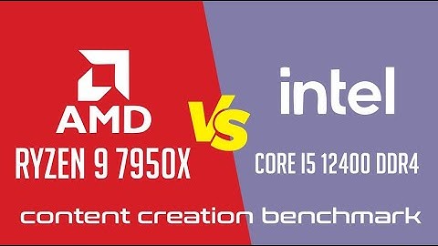 AMD Ryzen 9 7950x vs Intel Core i5 12400 DDR4 - Content creation benchmark