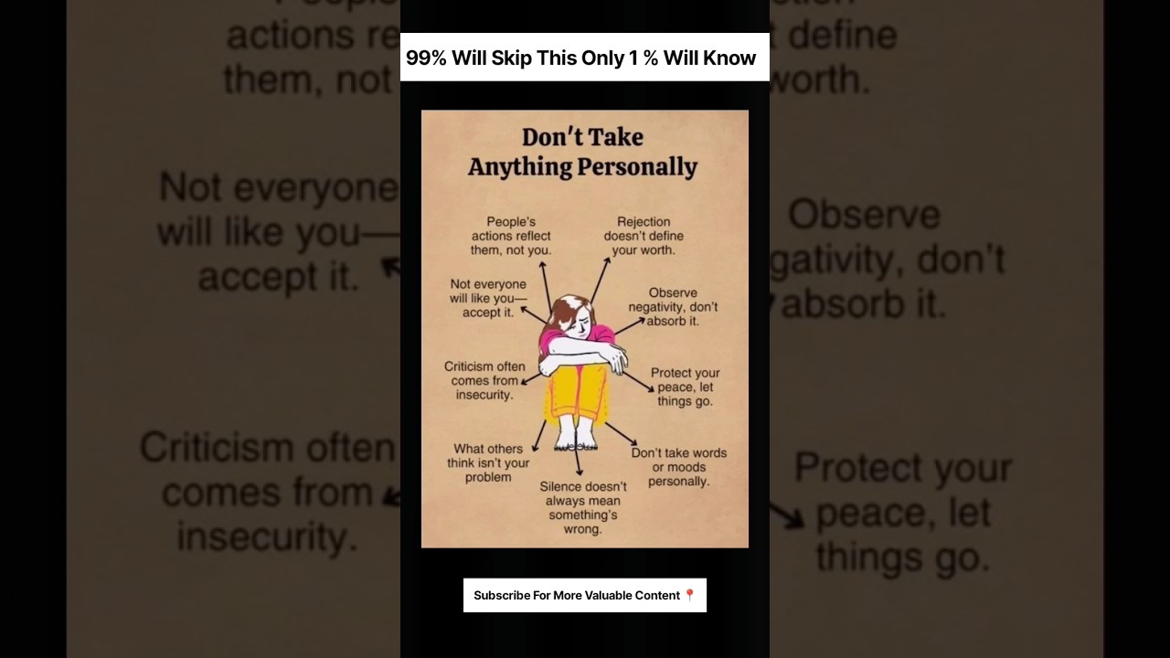 Don't take anything personal 📈