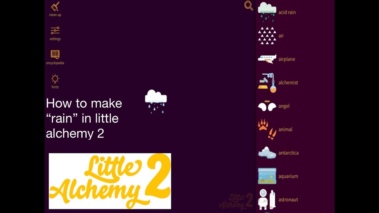 How to make rain in little alchemy 2