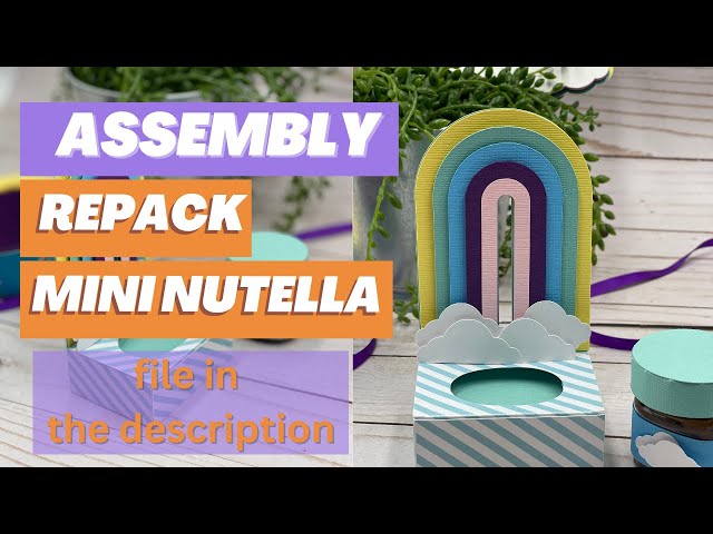 Mini Nutella Box Template with handle - Nutella 25g box template for Cricut  and Silhouette - oh partyland