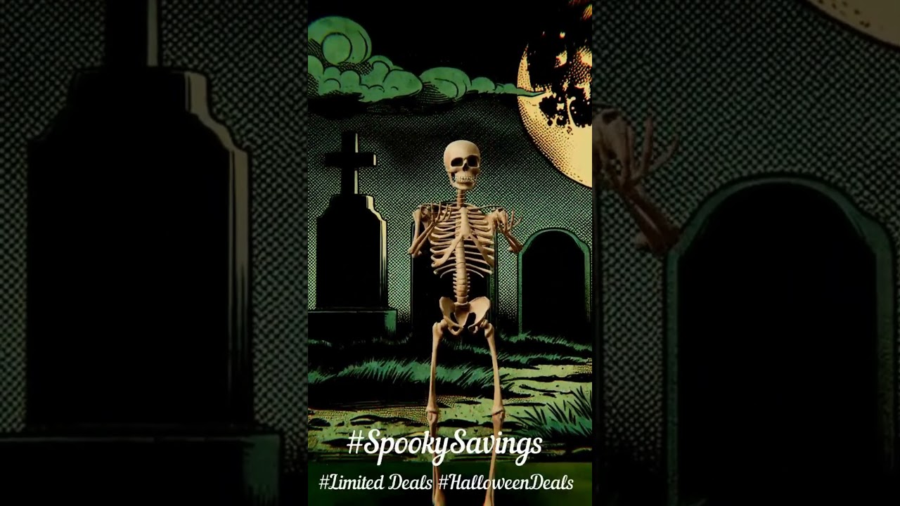 Esqueleto que cae: Calavera Meona y Humor, image size:1280x720