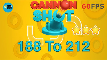 Cannon Shot: Level 188 To 212 - 3 Stars , iOS/Android Walkthrough