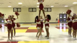 RMS cheer practice before game