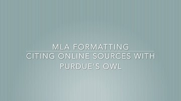 Citing Electronic Sources Using Purdue