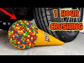 Aplastando Cosas Crujientes Y Suaves En Coche EXPERIMENTO Coche Vs M M S HELADO