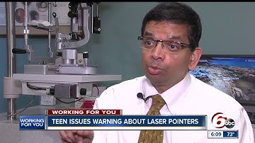Teen injured by Laser pointer warns others about how dangerous they can be