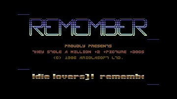 Remember - Remember Intro (Rastermania) | C64 Crack Intro