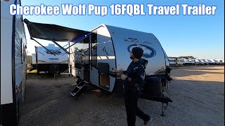 2024 Forest River Cherokee Wolf Pup 16FQBL Black Label Edition Travel Trailer