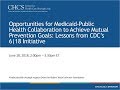 Medicaidpublic health collaboration to achieve prevention goals lessons from cdcs 618 initiative