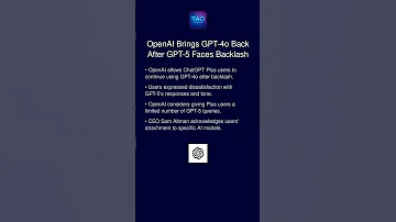 OpenAI Brings GPT 4o Back After GPT 5 Faces Backlash 