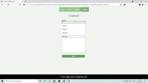 Interactive Contact Form using JavaScript | JS Demo Project 1 Prompt | Learn HTML, CSS, JS
