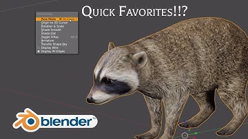 Quick Favorites in Blender!!!!? Speed up your Workflow!