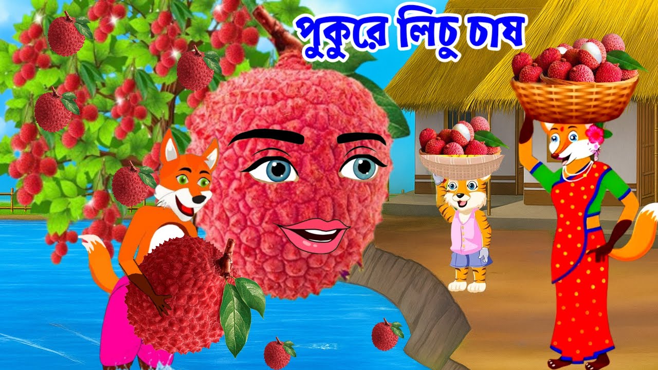 পুকুরে লিচু চাষI fox cartoonI Bangla CartoonI Siyaler CartoonI rupkothar golpoI Cartoon videoI katun