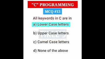 C PROGRAMMING MCQ 13 #shorts #tiklesacademy