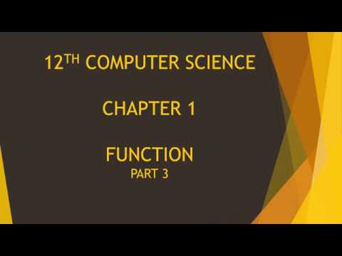 PART 3|| CHAPTER 1 || FUNCTION || 12TH COMPUTER SCINECE || ODD OR EVEN ...
