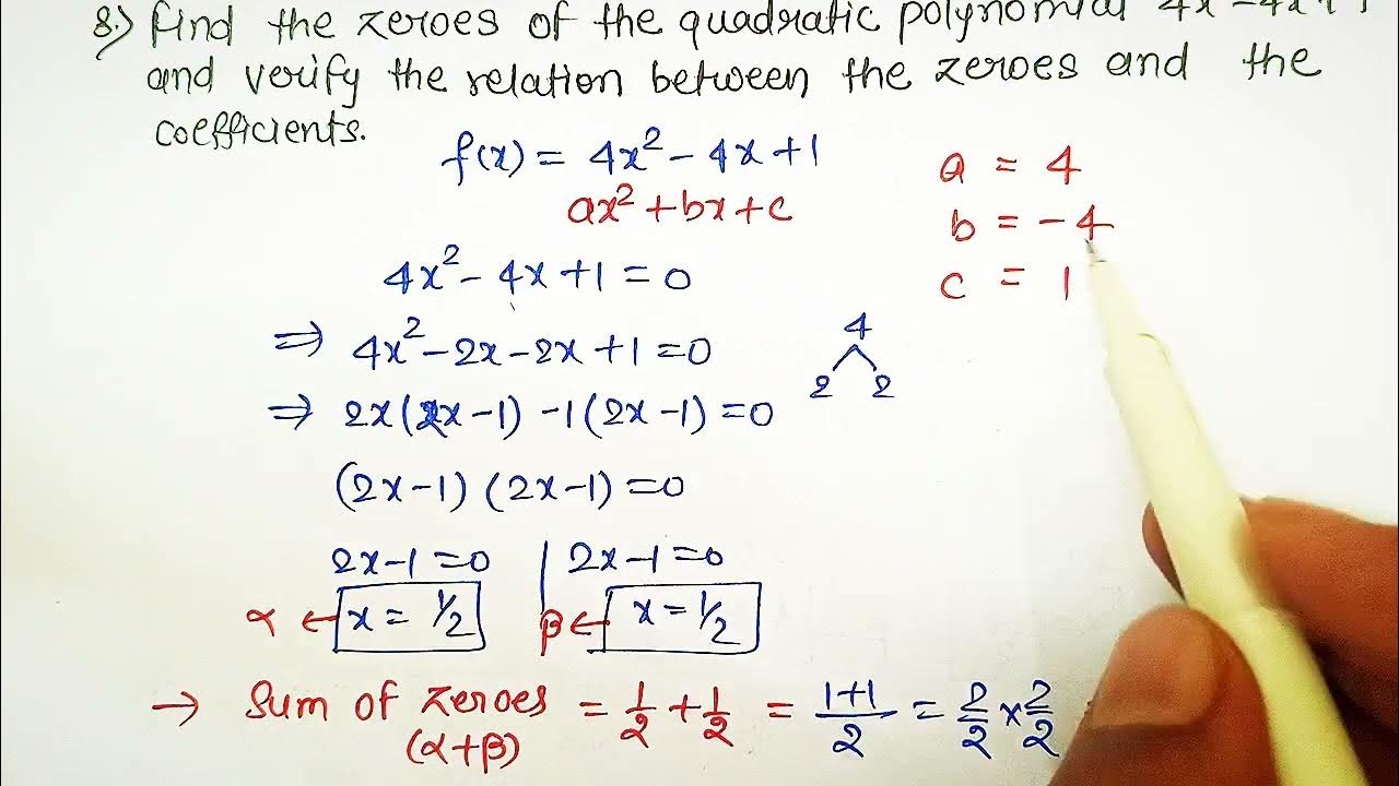 Find The Zeroes Of The Polynomial 4x 4x 1 Verify Relation Between Its find-the-zeroes-of-the-polynomial-4x-4x-1-verify-relation-between-its