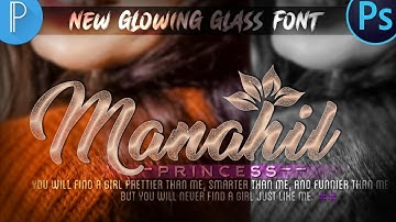 New Glowing Glass Font with noise Effect in Urdu / Hindi || Alee Creation