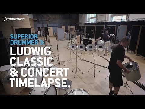 Superior Drummer 3: Ludwig Classic & Concert setup timelapse