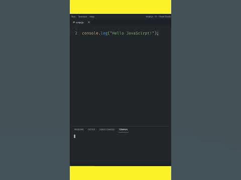 How to Run Javascript Code in VScode Terminal - YouTube