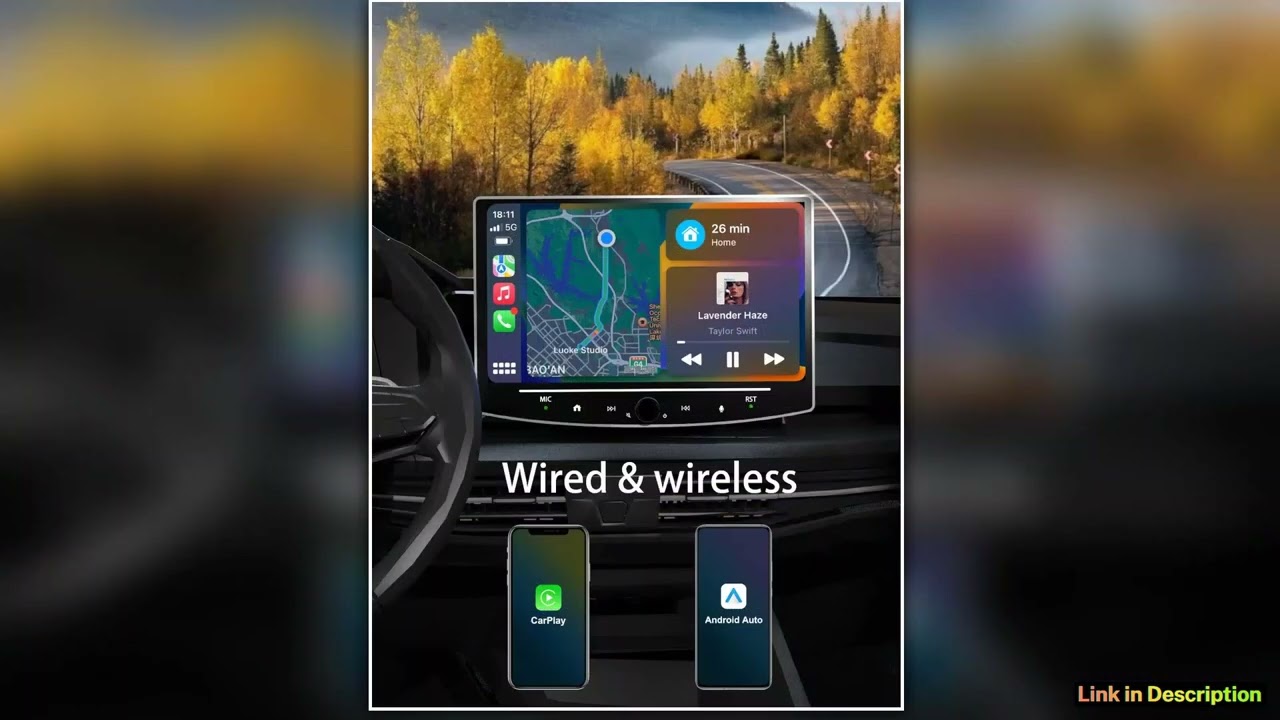 Android 13 1 Din Floating screen car auto Universal Multimedia AI voice Carplay Stereo Radio Head U