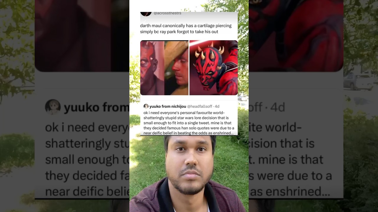 Darth Maul has cartilage piercing 