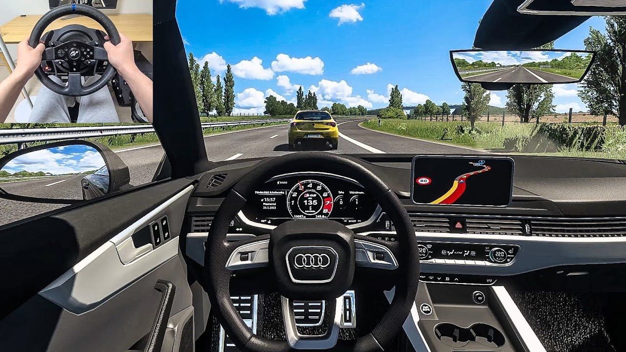 2024 Audi RS5 Coupe - Euro Truck Simulator 2 [Steering Wheel Gameplay]