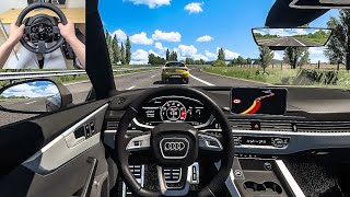 2024 Audi RS5 Coupe - Euro Truck Simulator 2 [Steering Wheel Gameplay] screenshot 3