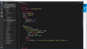 Project  Real-Time Chat App in vue.js 9  Adding Messages to Firestore