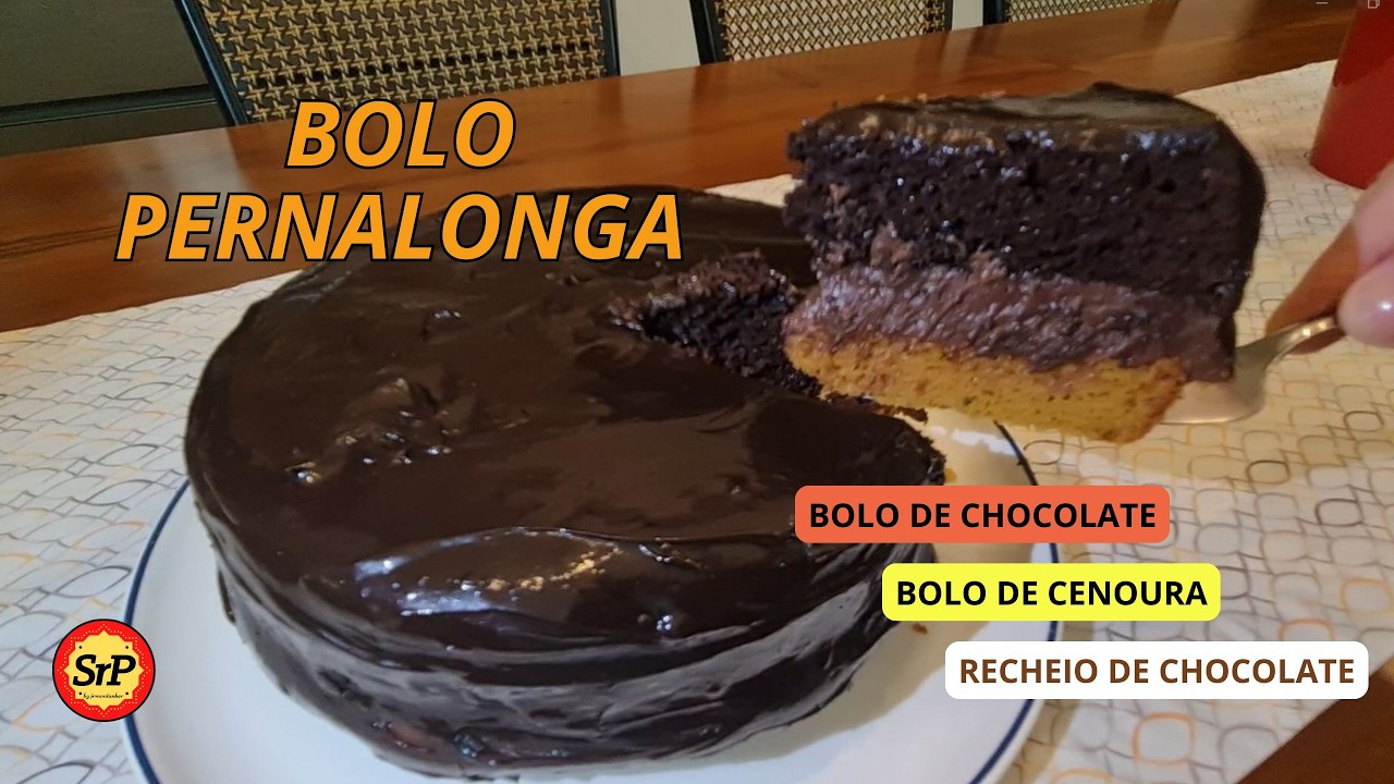 BOLO PERNALONGA - CENOURA E CHOCOLATE.