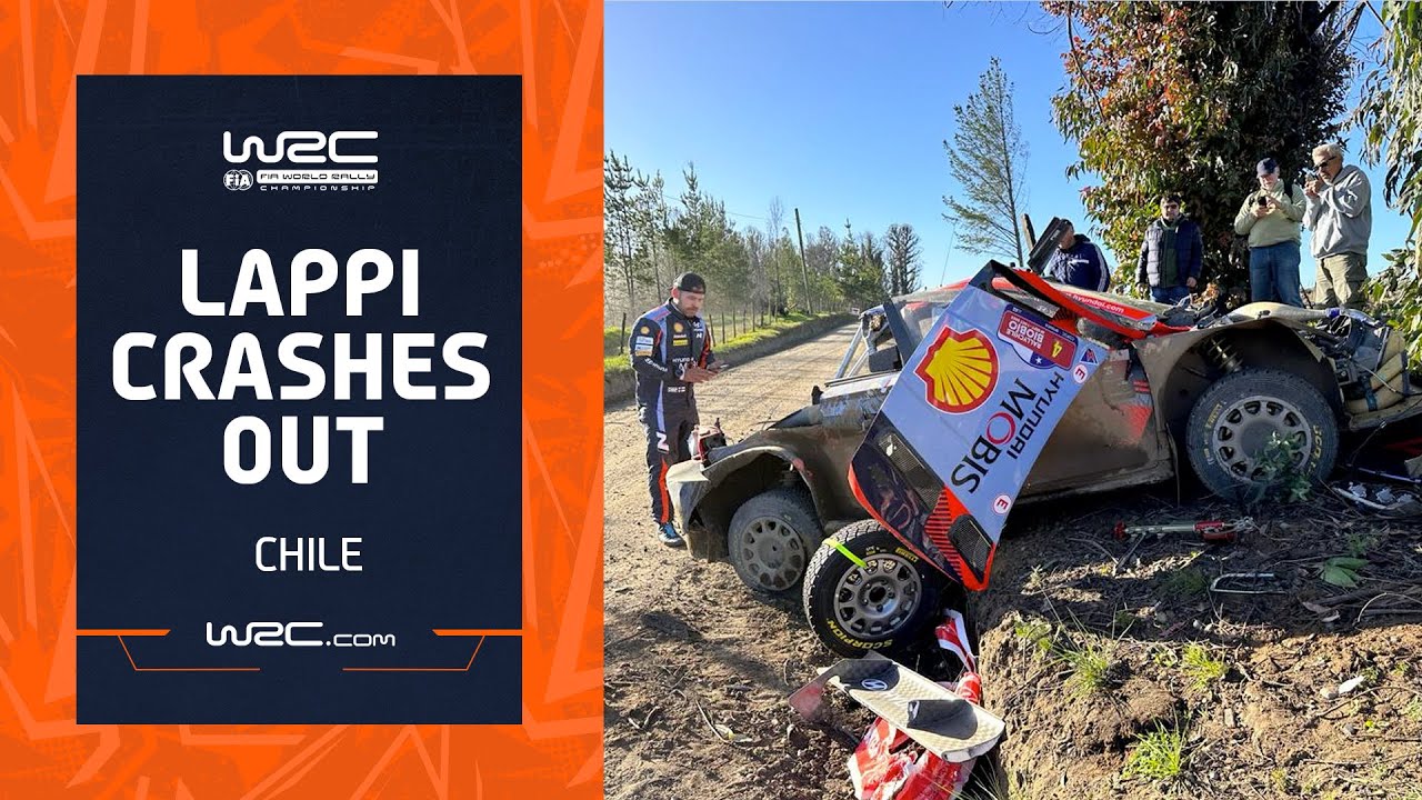 Lappi Crashes Out | WRC Rally Chile Bio Bío 2023