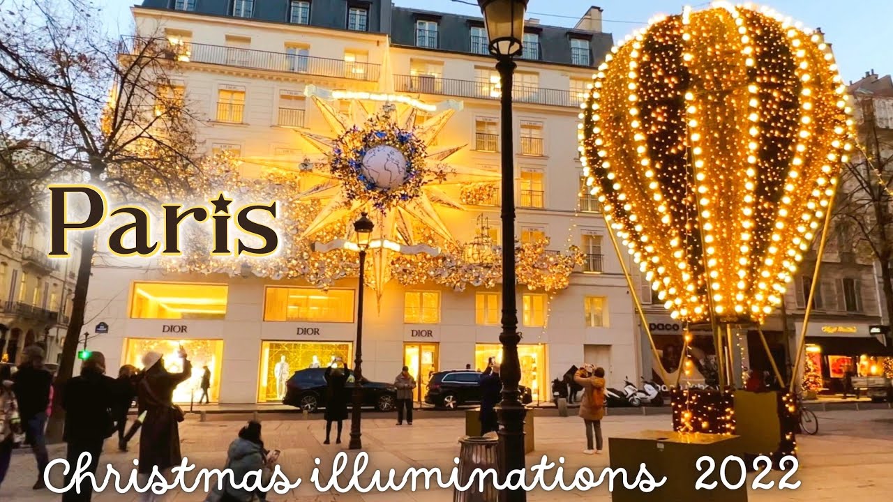 【2022 パリのクリスマスイルミネーション特集】三大有名デパート＆ハイブランドのデコレーション | ショーウィンドウ｜シックが最高｜Christmas illumination in Paris.
