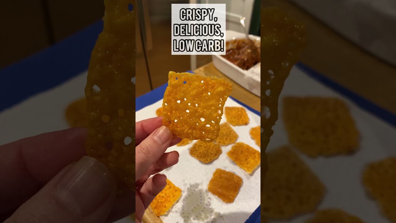 ONE INGREDIENT Keto Cheese Crackers Low Carb Recipes Shorts