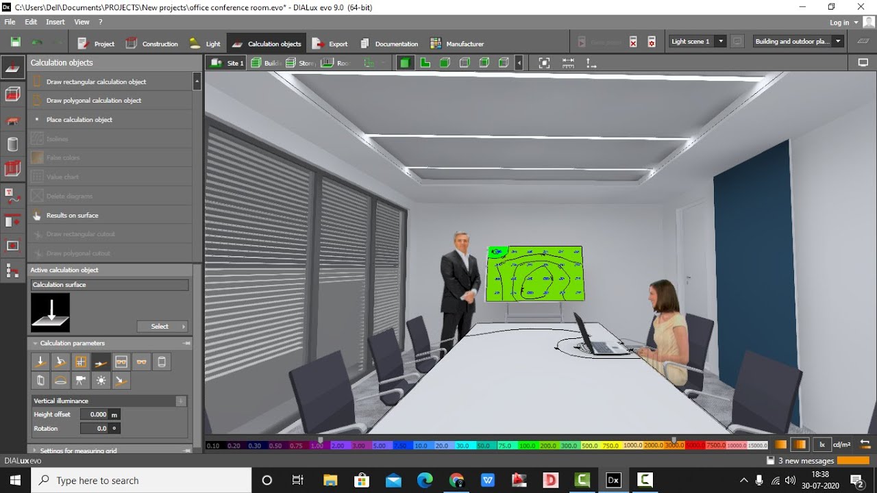 visual lighting calculating vertical illuminance visual lighting calculating vertical illuminance