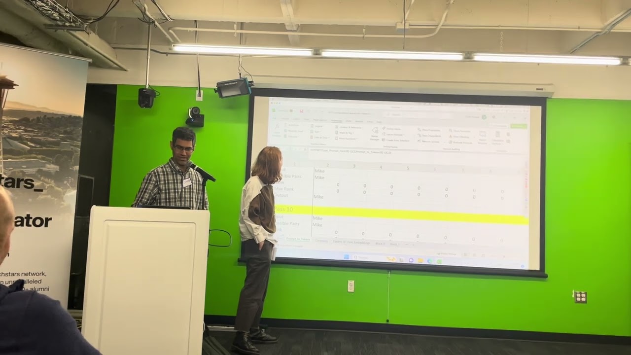GPT2 implemented in Excel (Spreadsheets-are-all-you-need) at AI Tinkerers Seattle