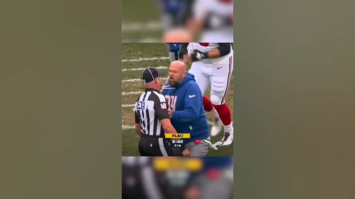 Brian Daboll LOSES IT on ref after pass interference call wipes out TD vs Eagles! #briandaboll
