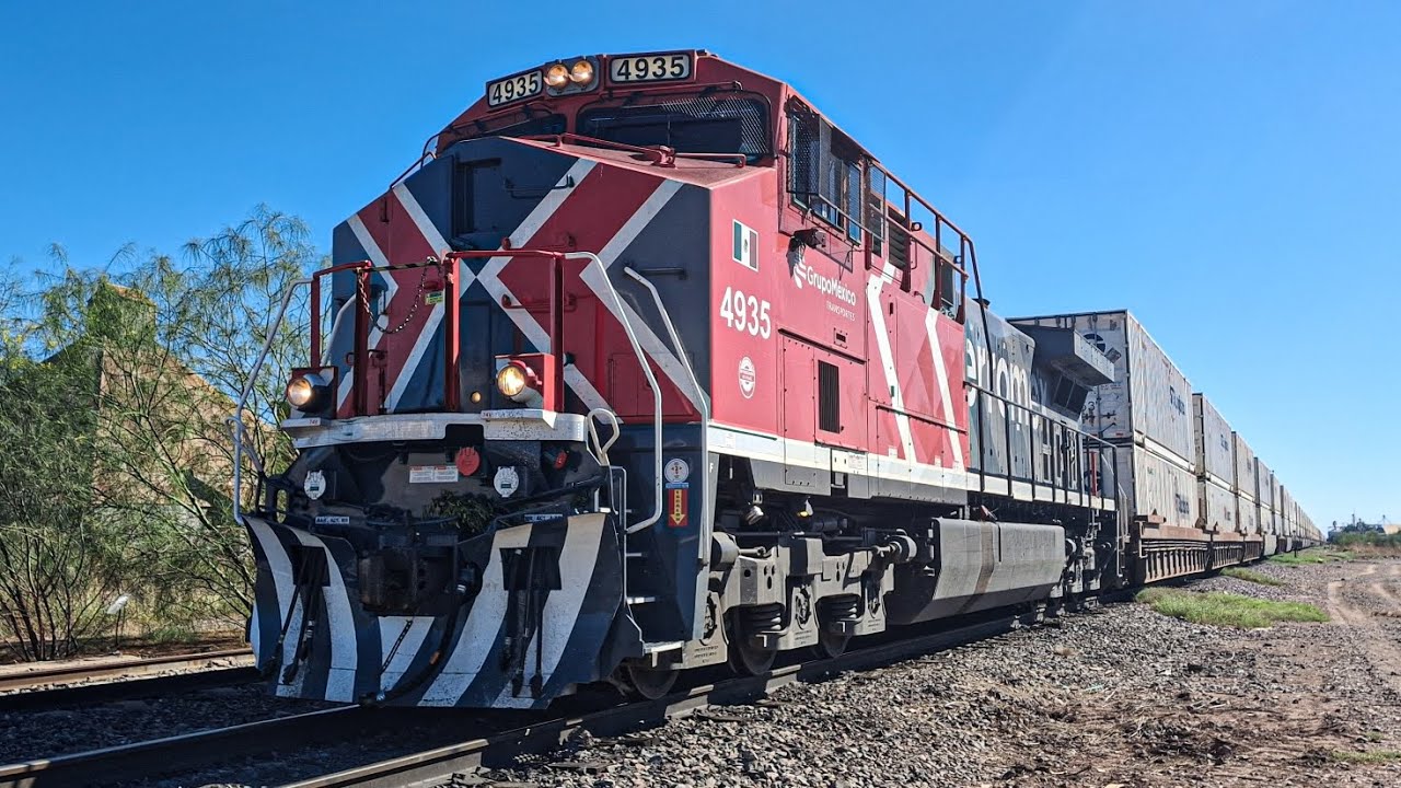 Tren Intermodal IMXMI Pasando Patios CD.Obregon Sonora 🚂🇲🇽
