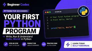 Lesson 1 | Hello World in Python | Beginner Codes