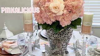 New * Decorate With Me 2023 | A Pink Glam Spring Tablescape | #pinkalicious #spring2023